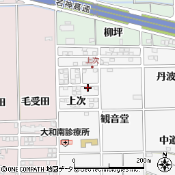 愛知県一宮市大和町於保上次7周辺の地図