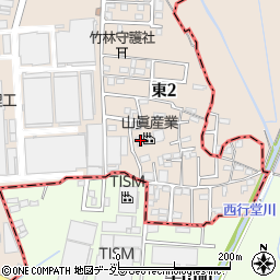 山眞産業株式会社小牧工場周辺の地図