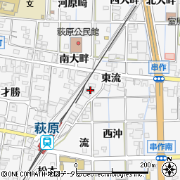 愛知県一宮市萩原町串作流1135周辺の地図