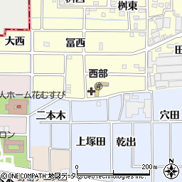 愛知県岩倉市西市町二本木周辺の地図