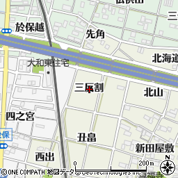 愛知県一宮市大和町氏永三反割周辺の地図