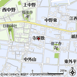 愛知県一宮市上祖父江寺屋敷周辺の地図