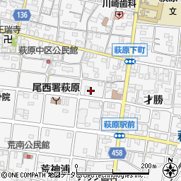 愛知県一宮市萩原町串作女郎花周辺の地図