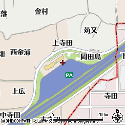 愛知県一宮市丹陽町三ツ井上寺田周辺の地図