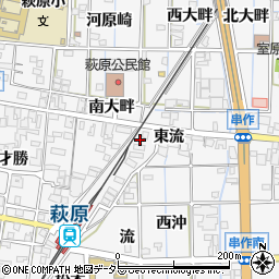 愛知県一宮市萩原町串作流1107周辺の地図