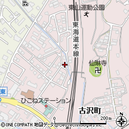 滋賀県彦根市古沢町710-17周辺の地図