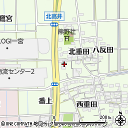 愛知県一宮市大和町北高井北重田1520周辺の地図