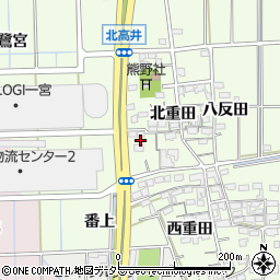 愛知県一宮市大和町北高井北重田1520周辺の地図