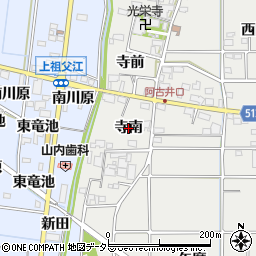 愛知県一宮市明地（寺南）周辺の地図