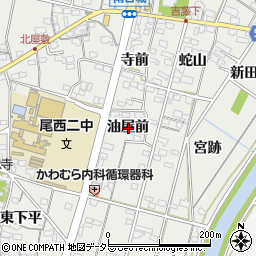 愛知県一宮市明地油屋前周辺の地図