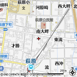 愛知県一宮市萩原町串作流1114周辺の地図