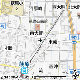 愛知県一宮市萩原町串作流1110周辺の地図
