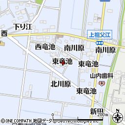 愛知県一宮市上祖父江東竜池周辺の地図