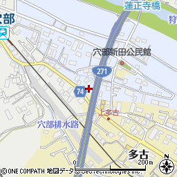 神奈川県小田原市穴部新田22周辺の地図