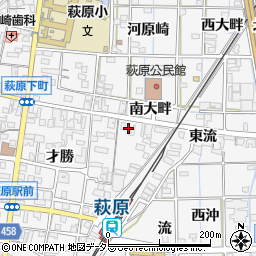 愛知県一宮市萩原町串作流1116周辺の地図