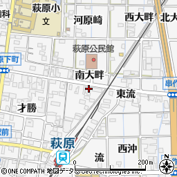 愛知県一宮市萩原町串作流1111周辺の地図