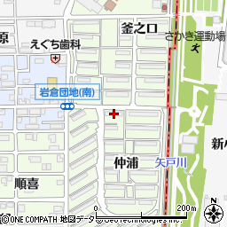 愛知県岩倉市東新町仲浦1周辺の地図