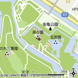彦根城楽々園周辺の地図