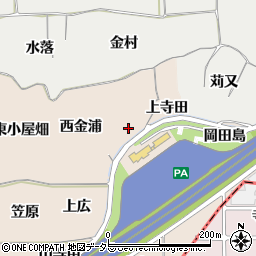 愛知県一宮市丹陽町三ツ井東金浦周辺の地図
