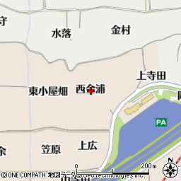 愛知県一宮市丹陽町三ツ井西金浦周辺の地図