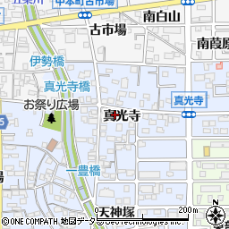 愛知県岩倉市下本町（真光寺）周辺の地図