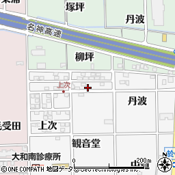 愛知県一宮市大和町於保観音堂周辺の地図