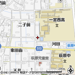愛知県一宮市萩原町串作河田11周辺の地図