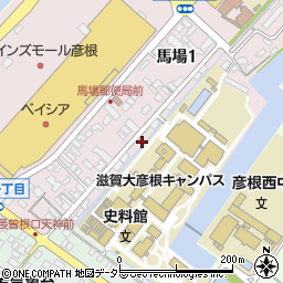 滋賀県彦根市馬場1丁目周辺の地図