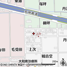 愛知県一宮市大和町於保上次1-6周辺の地図