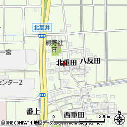 愛知県一宮市大和町北高井北重田1533周辺の地図