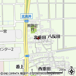 愛知県一宮市大和町北高井北重田1533周辺の地図