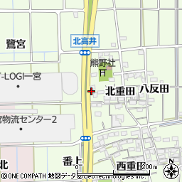 愛知県一宮市大和町北高井北重田1615周辺の地図