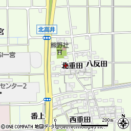 愛知県一宮市大和町北高井北重田1547周辺の地図
