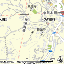神奈川県横須賀市汐入町5丁目10周辺の地図