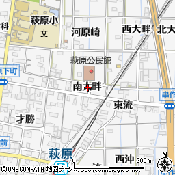 愛知県一宮市萩原町萩原南大畔周辺の地図