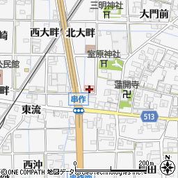 愛知県一宮市萩原町萩原東大畔周辺の地図