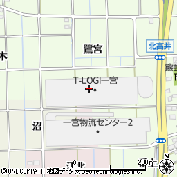 愛知県一宮市萩原町林野鷺宮8周辺の地図