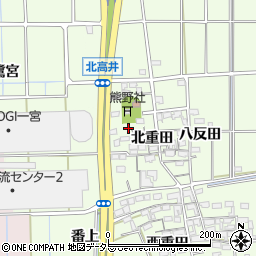 愛知県一宮市大和町北高井北重田1542周辺の地図