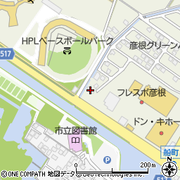 滋賀県立　彦根総合運動場周辺の地図