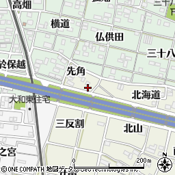 愛知県一宮市大和町氏永先角829-2周辺の地図