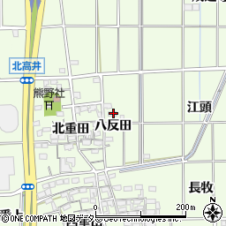 愛知県一宮市大和町北高井八反田周辺の地図