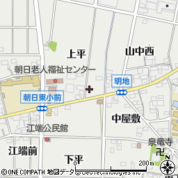 愛知県一宮市明地上平71周辺の地図