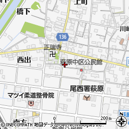 愛知県一宮市萩原町萩原下町18周辺の地図