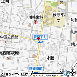 愛知県一宮市萩原町萩原下町38周辺の地図