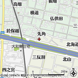 愛知県一宮市大和町氏永先角830-1周辺の地図
