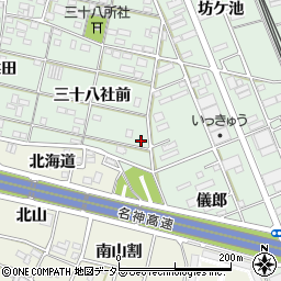 愛知県一宮市大和町妙興寺三十八社前52周辺の地図