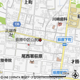 愛知県一宮市萩原町萩原下町28周辺の地図