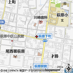 愛知県一宮市萩原町萩原下町34周辺の地図