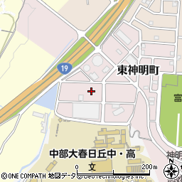 愛知県春日井市東神明町周辺の地図