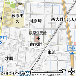 萩原　公民館周辺の地図